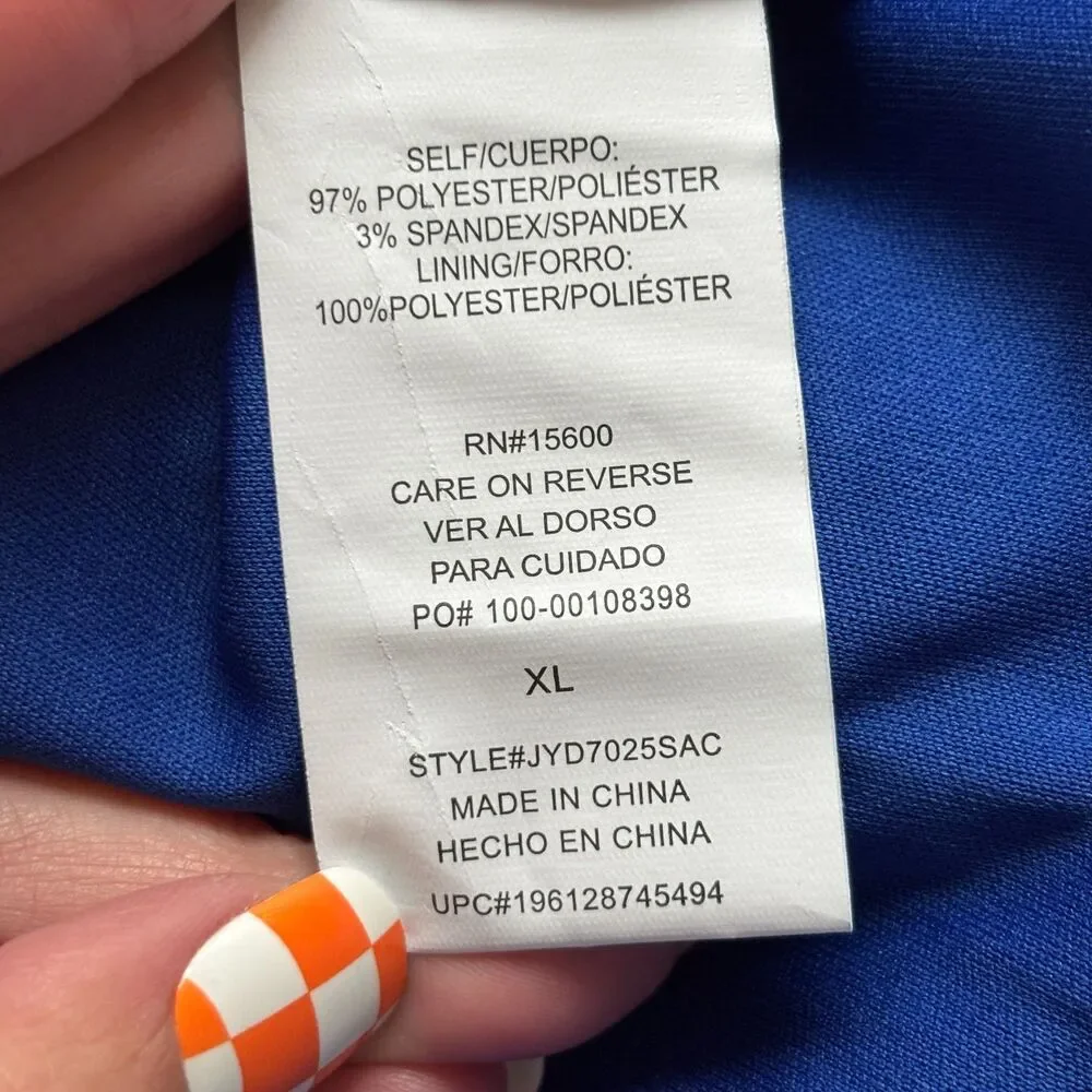 Jolt Women NEW Satin Mini Halter Dress Party Holiday Club Rave Blue Size XL J143 - Picture 12 of 13